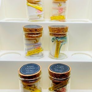 New Cork Bottle Wedding Bridal Party Love Notes Tassel Bracelet Set of 6